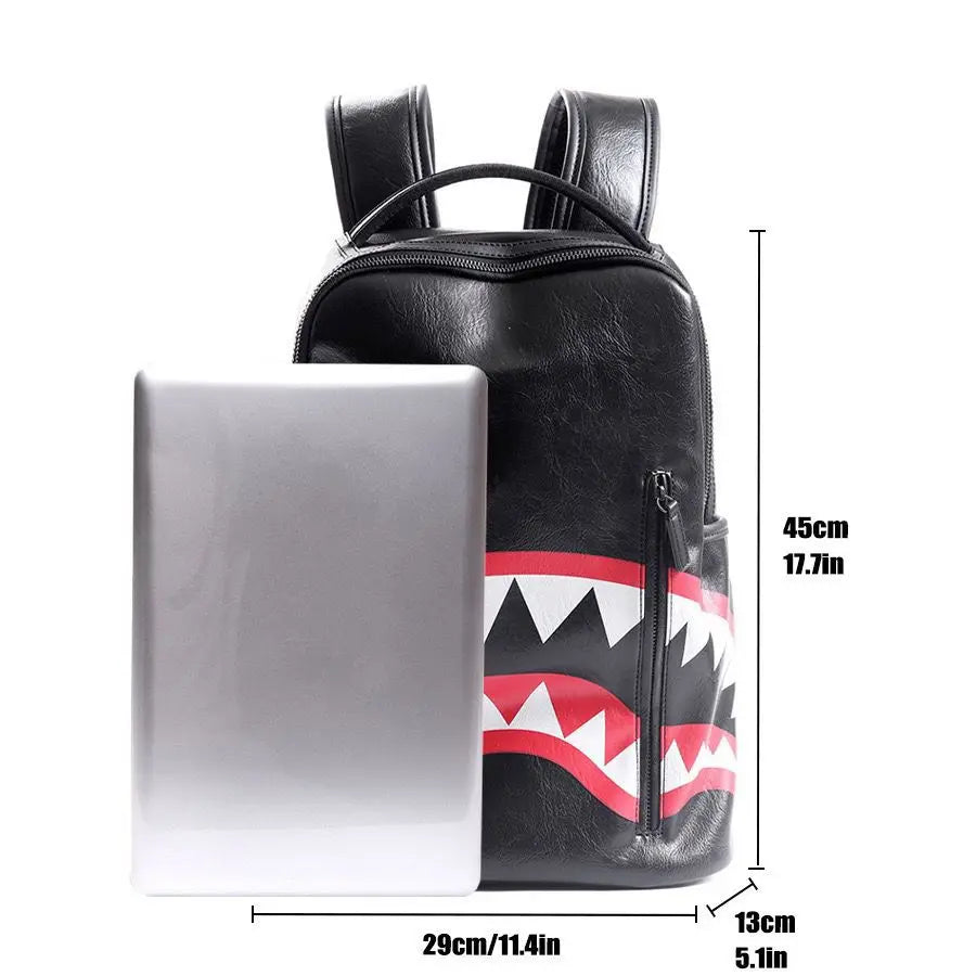 Fashion Leather Backpack Men Large Shoulder Bag Travel Backpack Camouflage Laptop Student School Bags black Bagpack mochilas