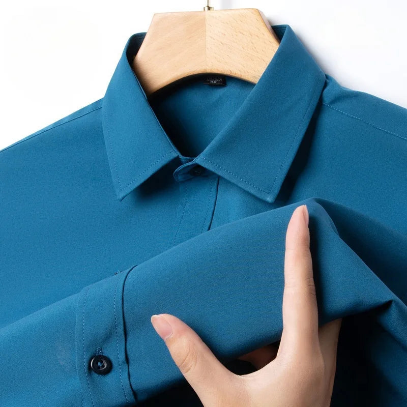 Lynett Lamar Men's Slim Fit Anti-Wrinkle Long Sleeve Dress Shirt — Social Business Casual S–4XL