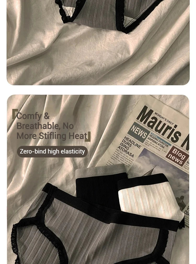 Pure Cotton Underwear for Women Female Breathable Mid-Waist Underpants Girls Solid Color Briefs Short Sexy Lingerie Нижнее Белье