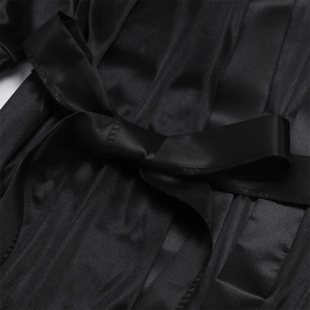 Womens Sexy Satin Sleepwear Lingerie Nightwear Underwear Night Gown Robe, Sexy Soft Comfortable Nightwear, Add Female Charm