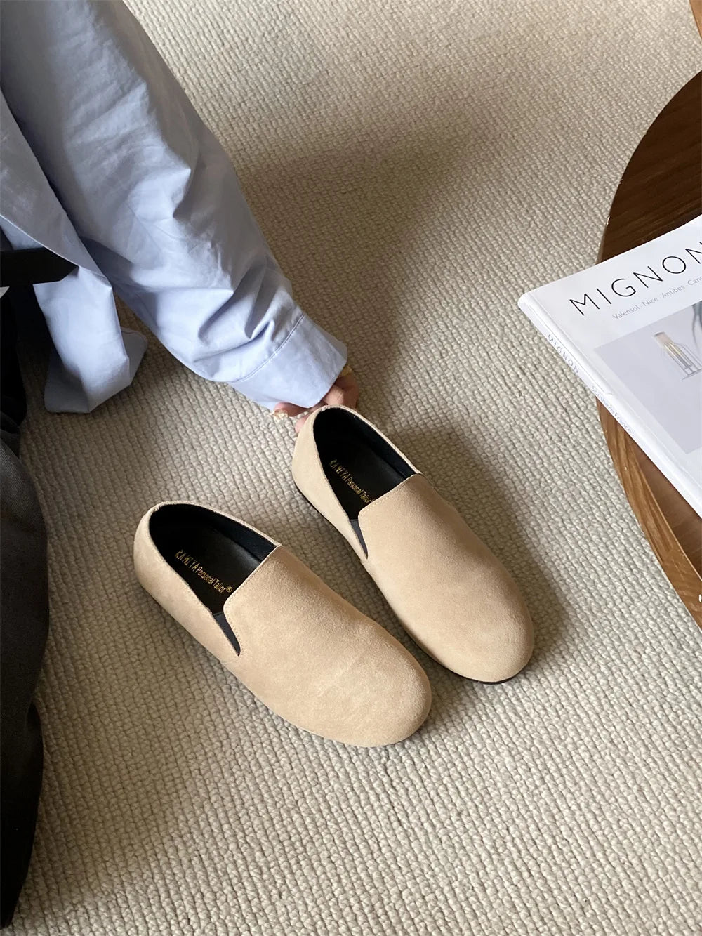 Women's Flat Shoes 2025 New Style Sports Shoes Women's Leather Casual Loafers Women Work Shoes Comfortable for Work Flats