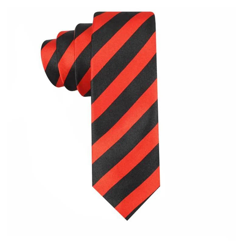 5CM Black White Striped Neckties For Men Formal Dress Neckwear Silk Imitation Narrow Neck Ties Women Shirts Casual Daily Cravate