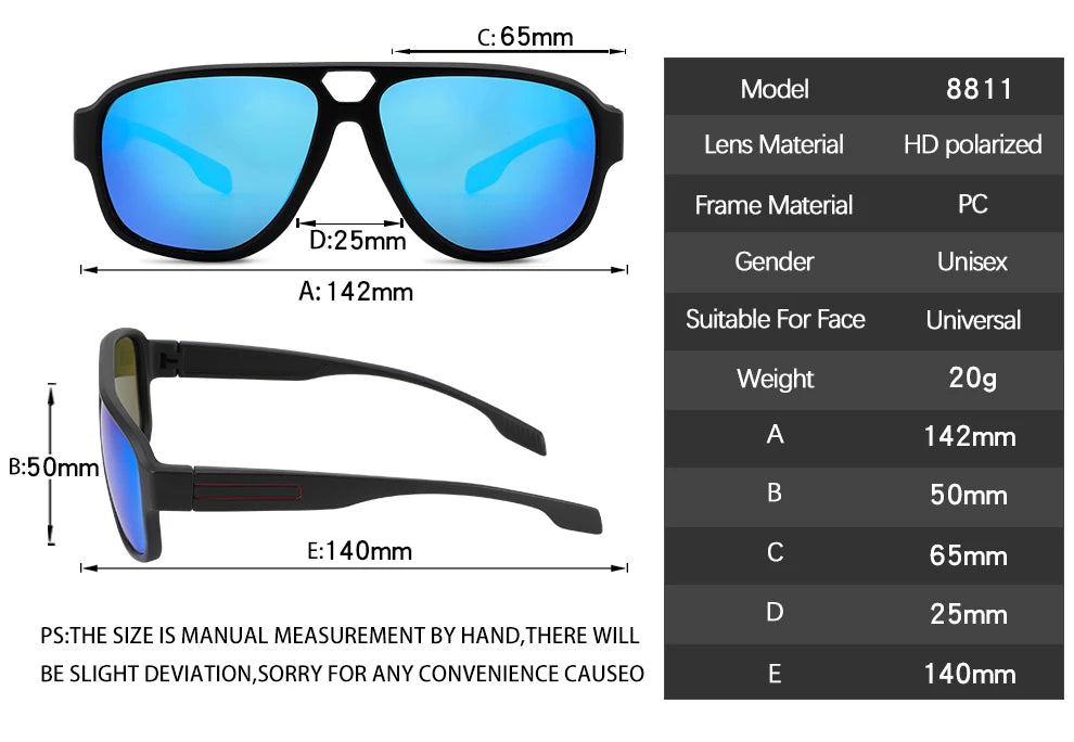 Sunglasses  for  Men or Women TR90 Glasses  Cool  Straightforward  Fashionable and  Classic  Polaerzed  UV400