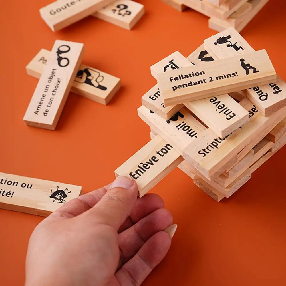 Block Tower Game For Adults Sex Toys Wooden Block For Tumbling Tower Stacking Games Erotica Party SM Block