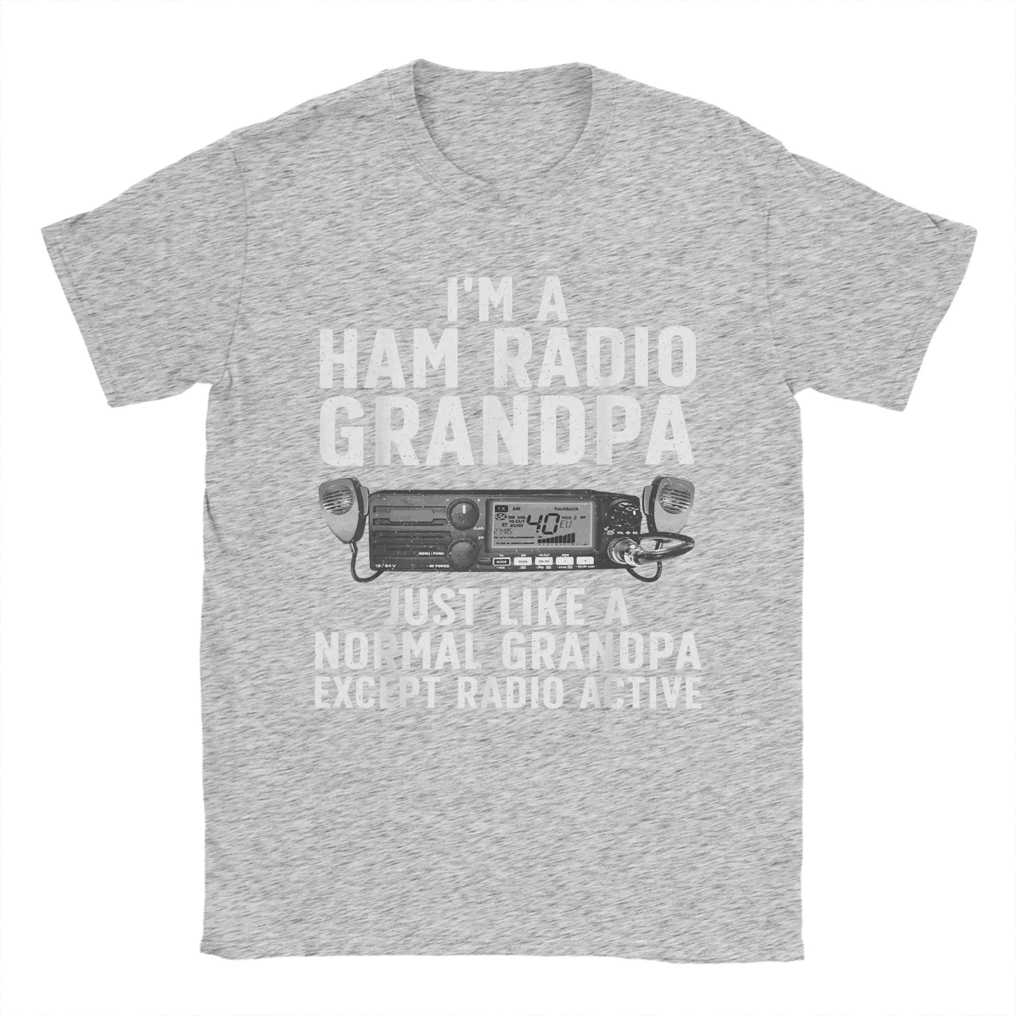 Men T-Shirts Funny Ham Radio Art Humorous 100% Cotton Tees Short Sleeve  T Shirts Crew Neck Clothing New Arrival