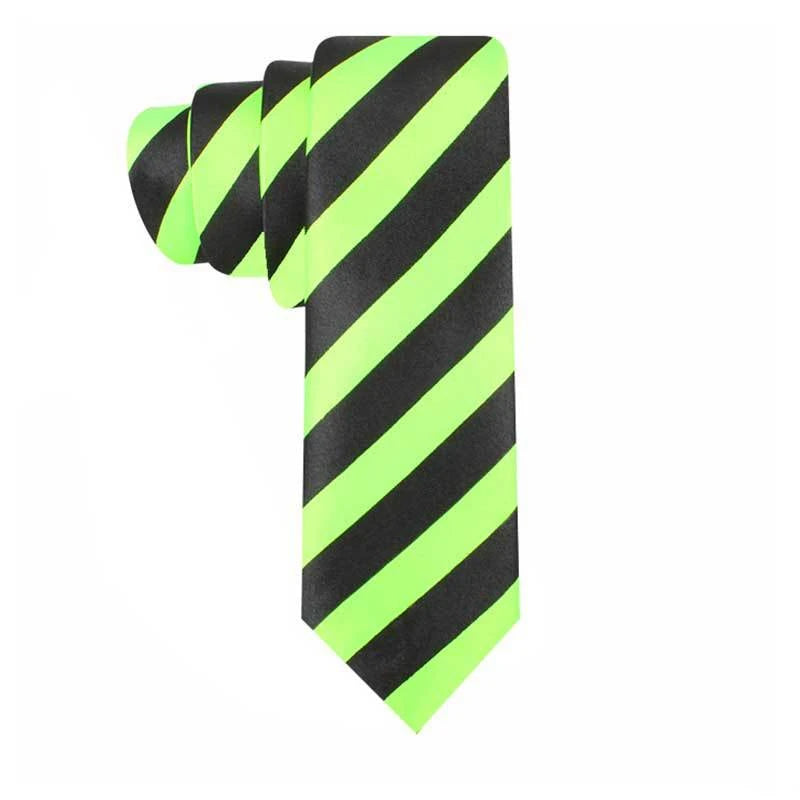 5CM Black White Striped Neckties For Men Formal Dress Neckwear Silk Imitation Narrow Neck Ties Women Shirts Casual Daily Cravate