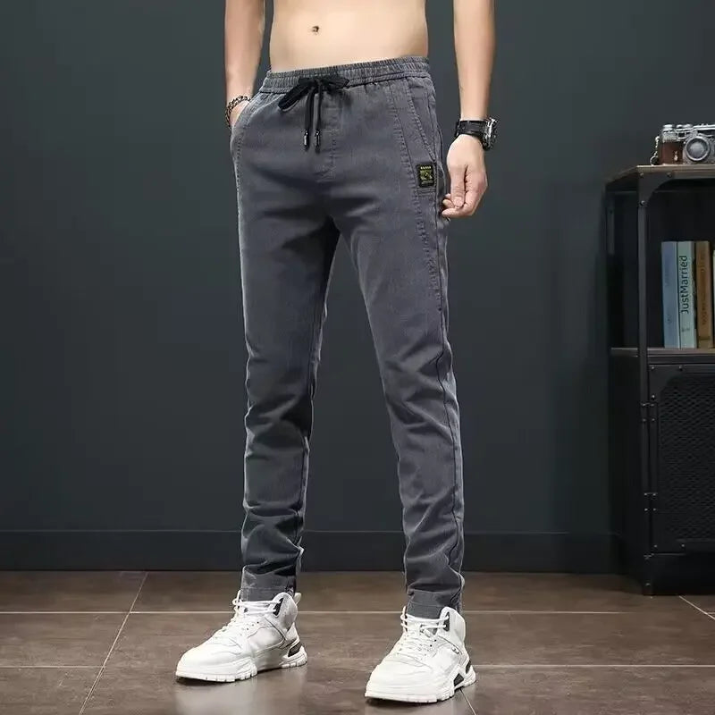 Straight Office Casual Pants Man Cotton Loose Summer Baggy Thin Business Trousers for Men Slacks High Quality Low Price Stylish
