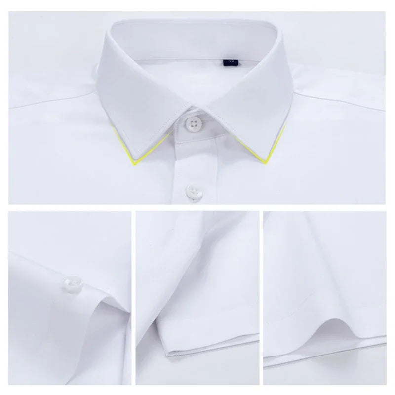 Lynett Lamar Men's Ultra-Stretch Silky Formal Shirt — Long Sleeve Business & Social