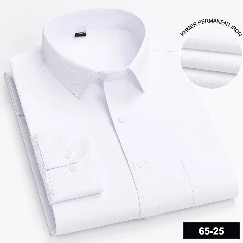 Men's Printed Plaid & Stripe Long Sleeve Casual Shirt — Single Pocket Business Formal Four Seasons