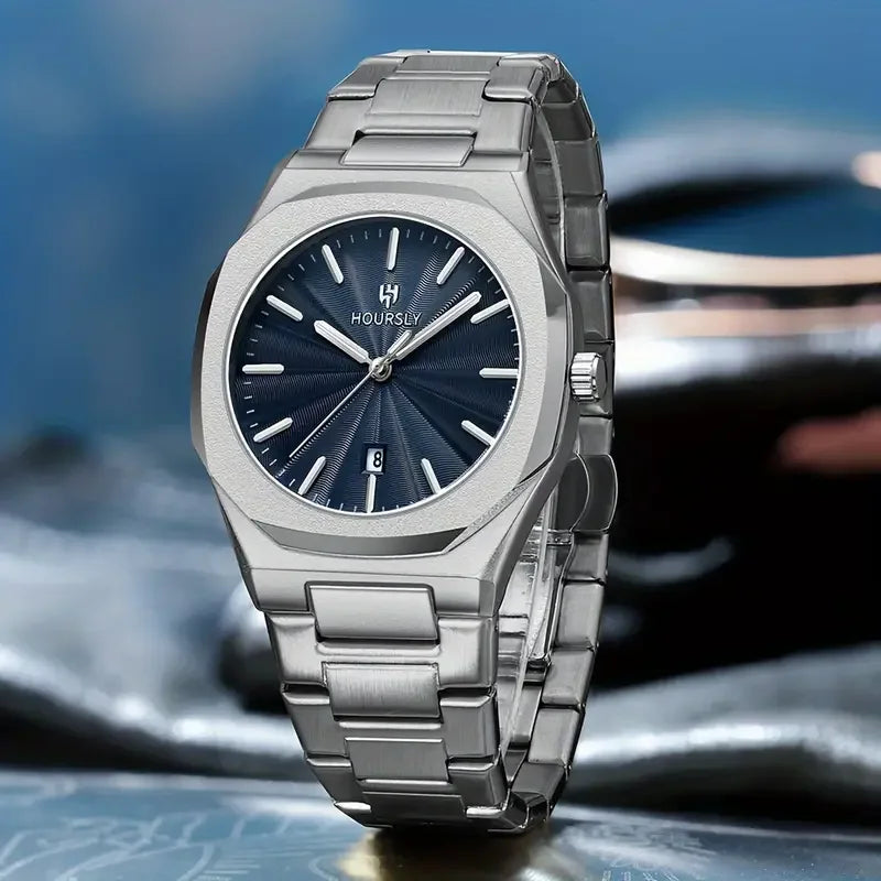 2025 New Watches For Man Original Top Brand All Black Stainless Steel Men's Wristwatch Classic Business Waterproof Movement