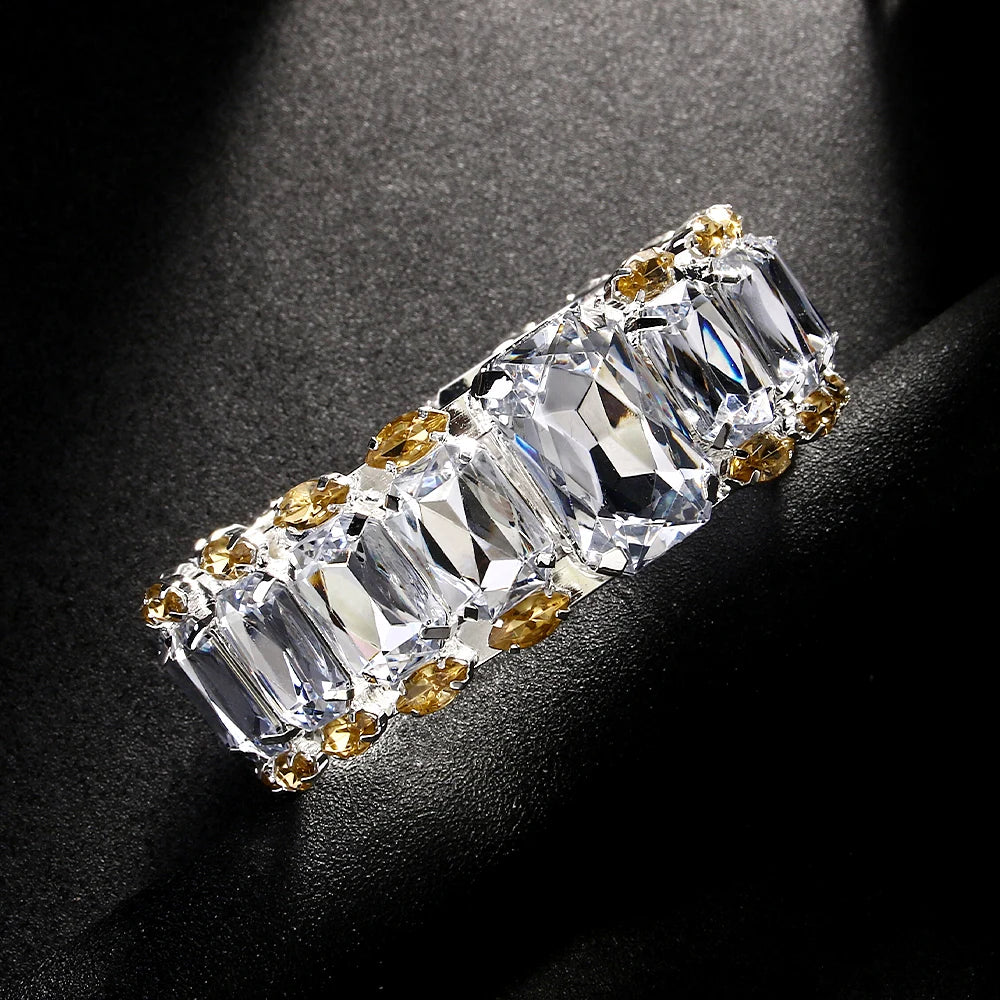 Bold Statement Bombastic Bracelet for Women Y2k Hand Fashion Rhinestone Bracelets Jewelry Bridal Crystal Bracelets Wedding Gifts