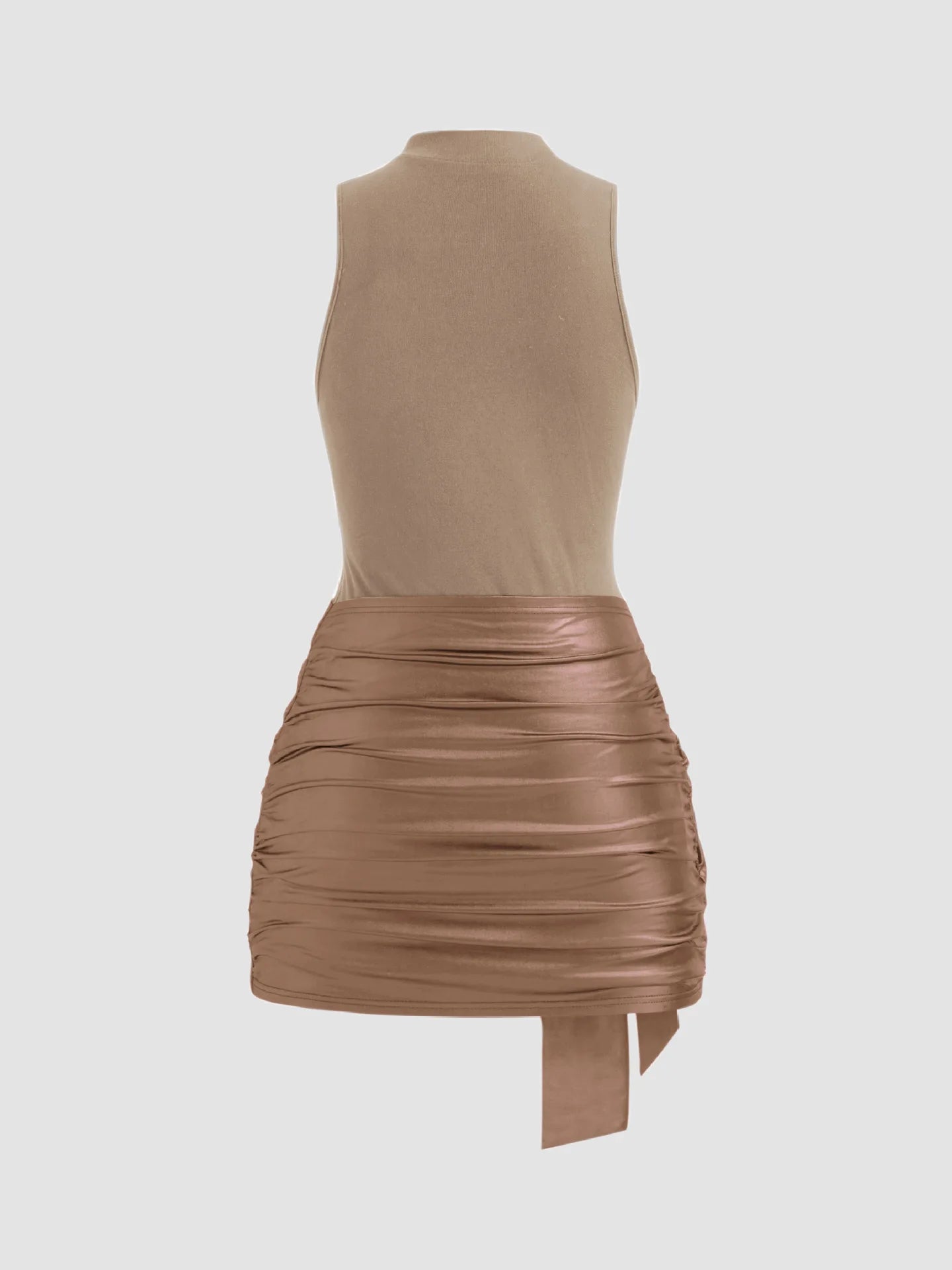 Mini Dress Dresses 2025 Woman Vestidos Slim Simple Style Solid Color Straps Round Neck Hot Girl Sleeveless Fashion Temperament