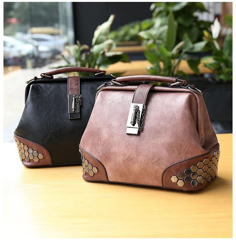 Women's Shoulder Bag Women's Handbag Fashion Purse Vintage Leather Bag Large Capacity Handbag Inclined Shoulder Bag Mom's Bag