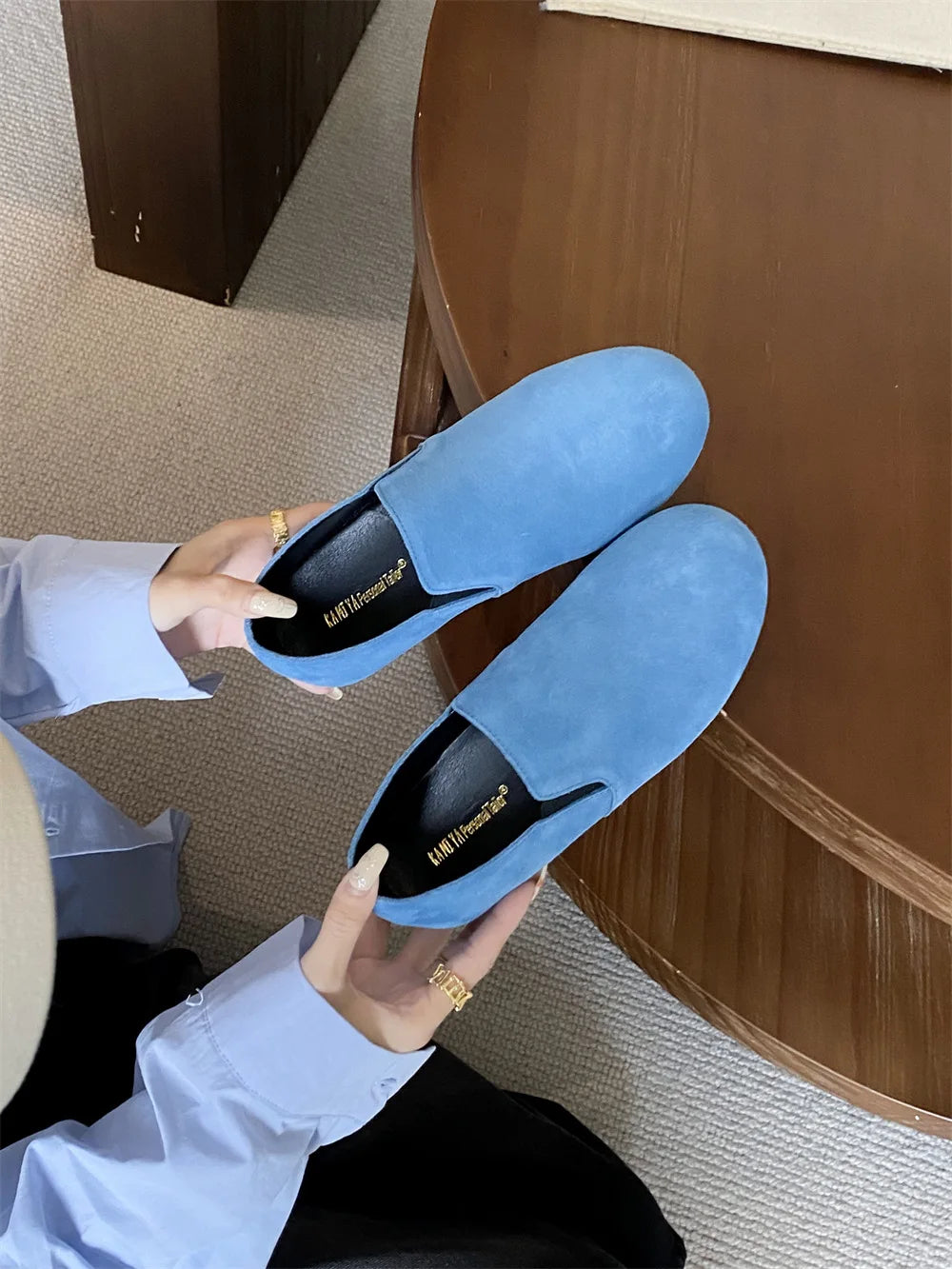 Women's Flat Shoes 2025 New Style Sports Shoes Women's Leather Casual Loafers Women Work Shoes Comfortable for Work Flats