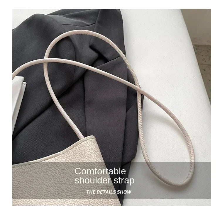 Women Handbags Female PU Leather Shoulder Bags Simple Large Capacity Crossbody Bags Portable Phone Purse Vacation Travel