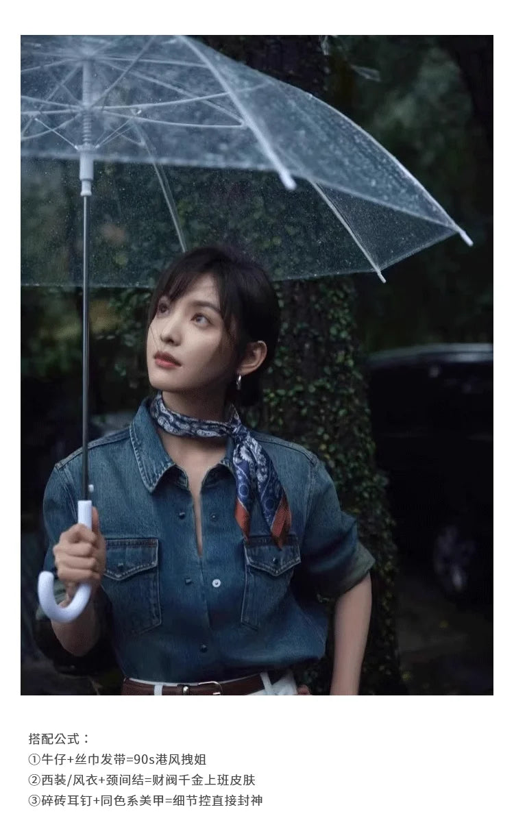 Silk scarf women's 2025 spring and summer new fashion high-end sense retro neck small square scarf accessories