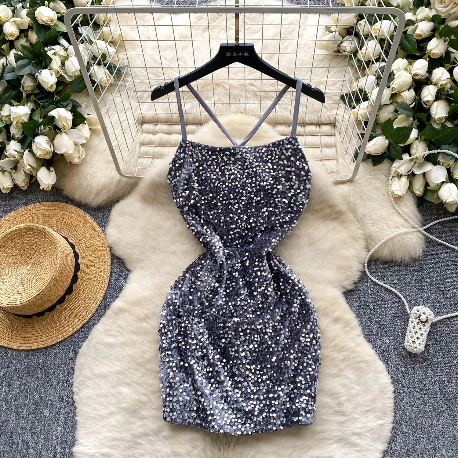 vintage Elegant hollow out velour dress Chic Vestidos Women Fashion Retro Party ceremony dresses