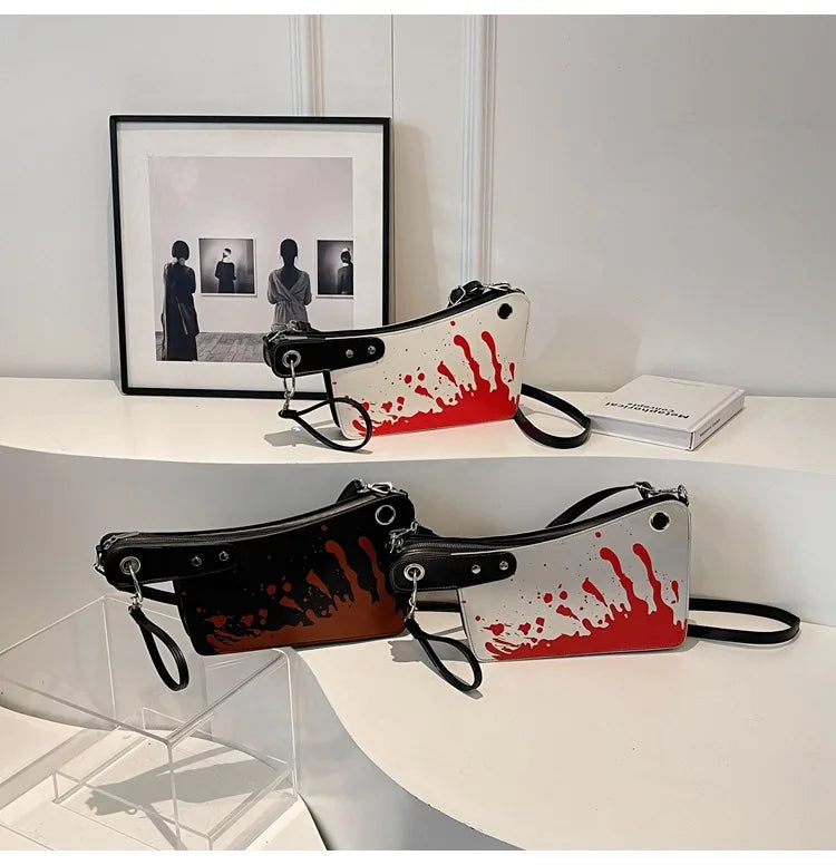Small Purses And Handbags For Women Unique And Fun Design Leather Crossbody Shoulder Bag Knife Shaped Top Handle Bags Purse
