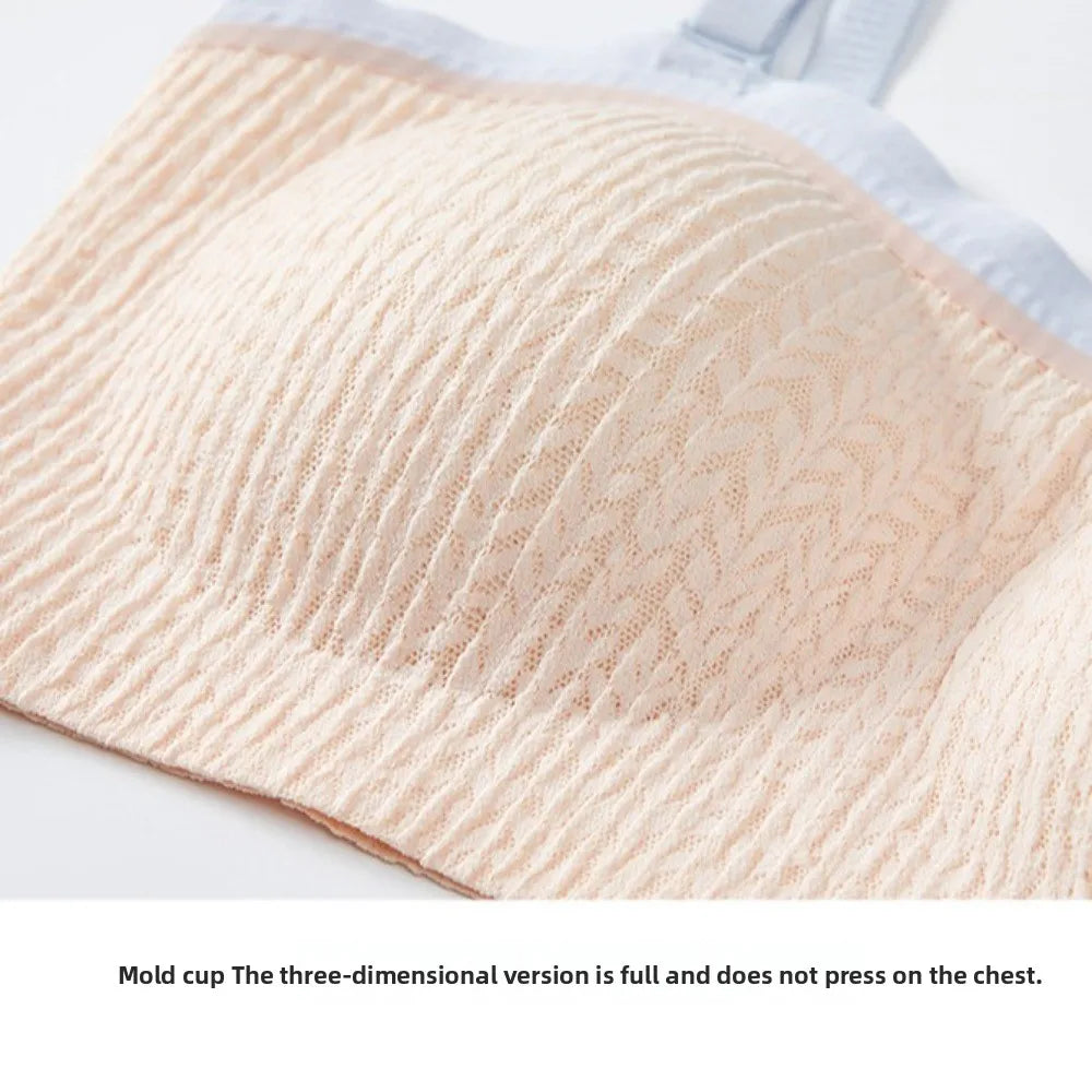 Lingerie Adjustable Wireless Bra Elastic Traceless Close-fitting Push Up Underwear Anti-sagging Gathered Breasts