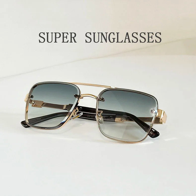 New Sunglasses For Men Luxury Fashion Glasses Sunscreen  Square Sunglasses Women Trendy Vintage Gafas De Sol Hombre Zonnebril Su