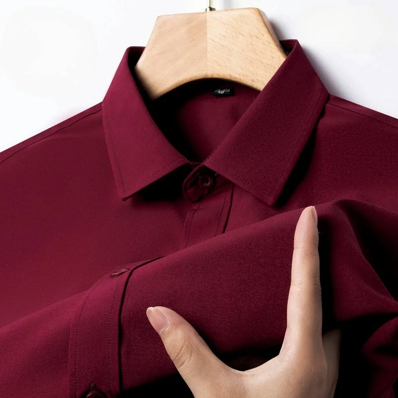 Lynett Lamar Men's Slim Fit Anti-Wrinkle Long Sleeve Dress Shirt — Social Business Casual S–4XL
