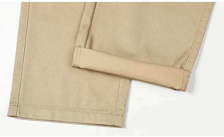 Classic Casual Pants Mens Clothing Straight Business Green Black Khaki Trousers Comfortable Male Brand Clothing 2023