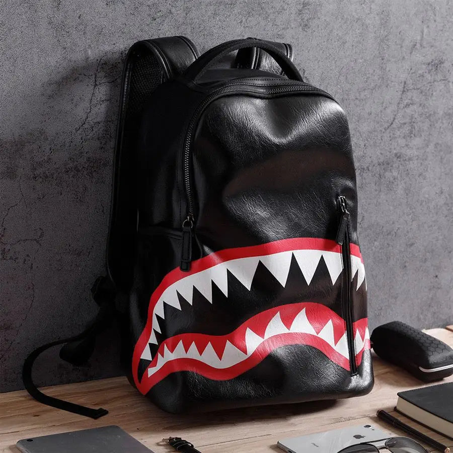 Fashion Leather Backpack Men Large Shoulder Bag Travel Backpack Camouflage Laptop Student School Bags black Bagpack mochilas