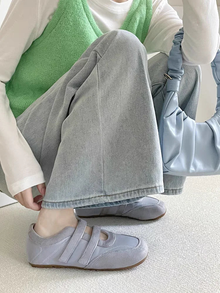 Flats Women's Sports Shoes Fashion Sneakers Casual Shallow Loafers Shoes Walking Ballet Shoes Trend Cozy Zapatillas De Mujer