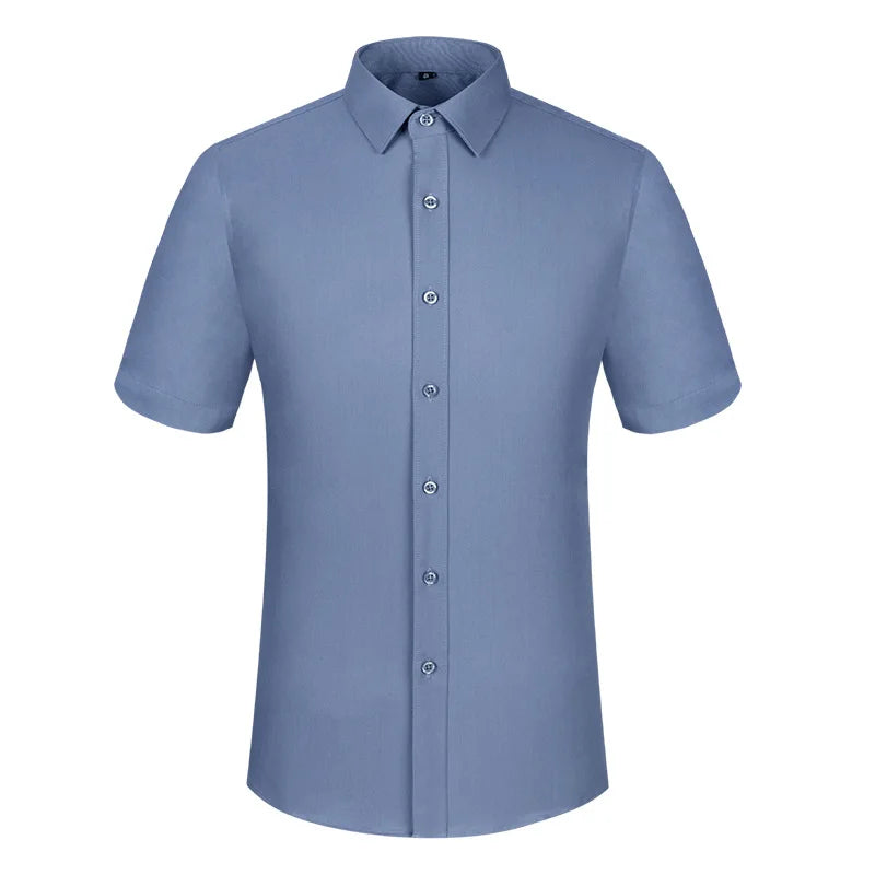 Lynett Lamar Men's Bamboo Fiber Anti-Wrinkle Long Sleeve Dress Shirt — Non-Iron Business S–8XL