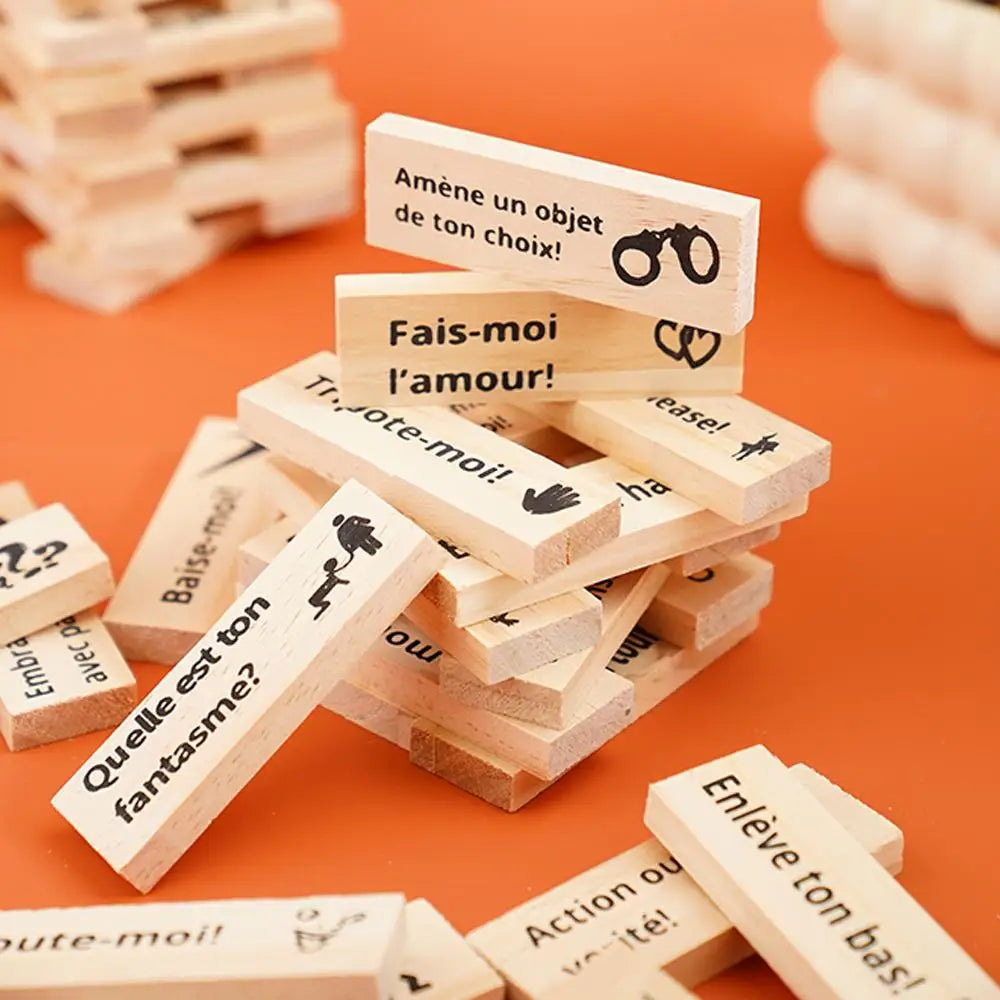 Block Tower Game For Adults Sex Toys Wooden Block For Tumbling Tower Stacking Games Erotica Party SM Block