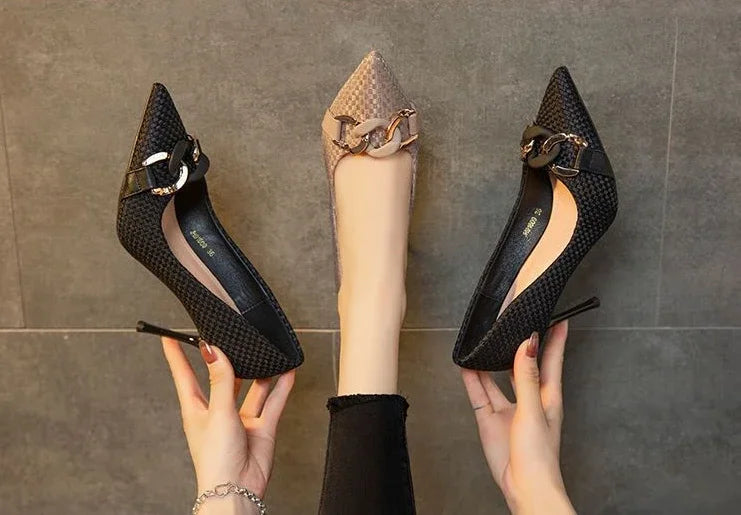 Women's Shoes High Heels Ladies Pumps Casual On Heeled Non Slip Chic And Elegant Hot Trendy Low Price Wholesale Lastest