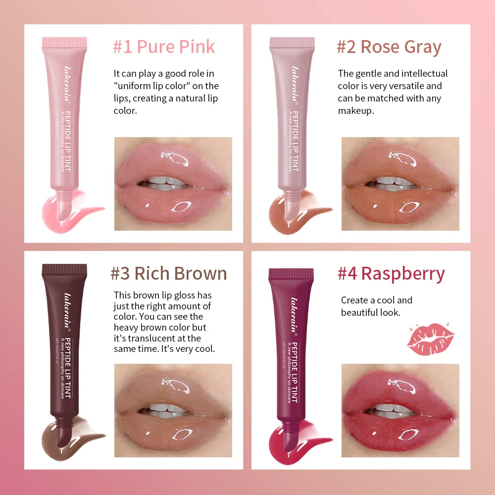 Lip Hydrating Lip Gloss Glitter Glossy Plumping Lipgloss High Shine Glass Finish Nude Colors Shiny Jelly Liquid Lipstick