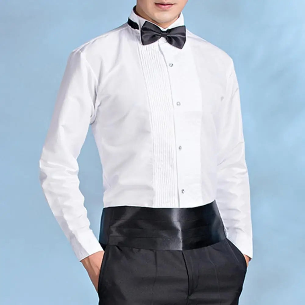 Lynett Lamar Men's Winged Collar Tuxedo Dress Shirt — Formal Wedding & Dinner