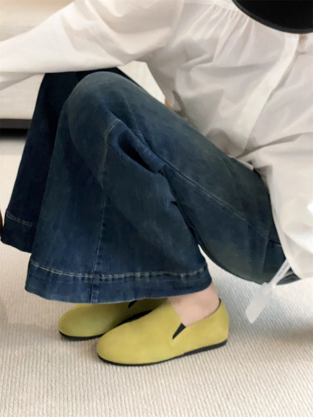 Women's Flat Shoes 2025 New Style Sports Shoes Women's Leather Casual Loafers Women Work Shoes Comfortable for Work Flats