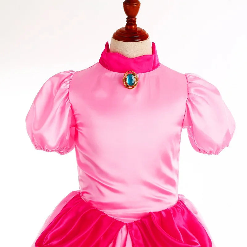 Peach Costume Kids Princess Summer Dress for Girls Party Dresses