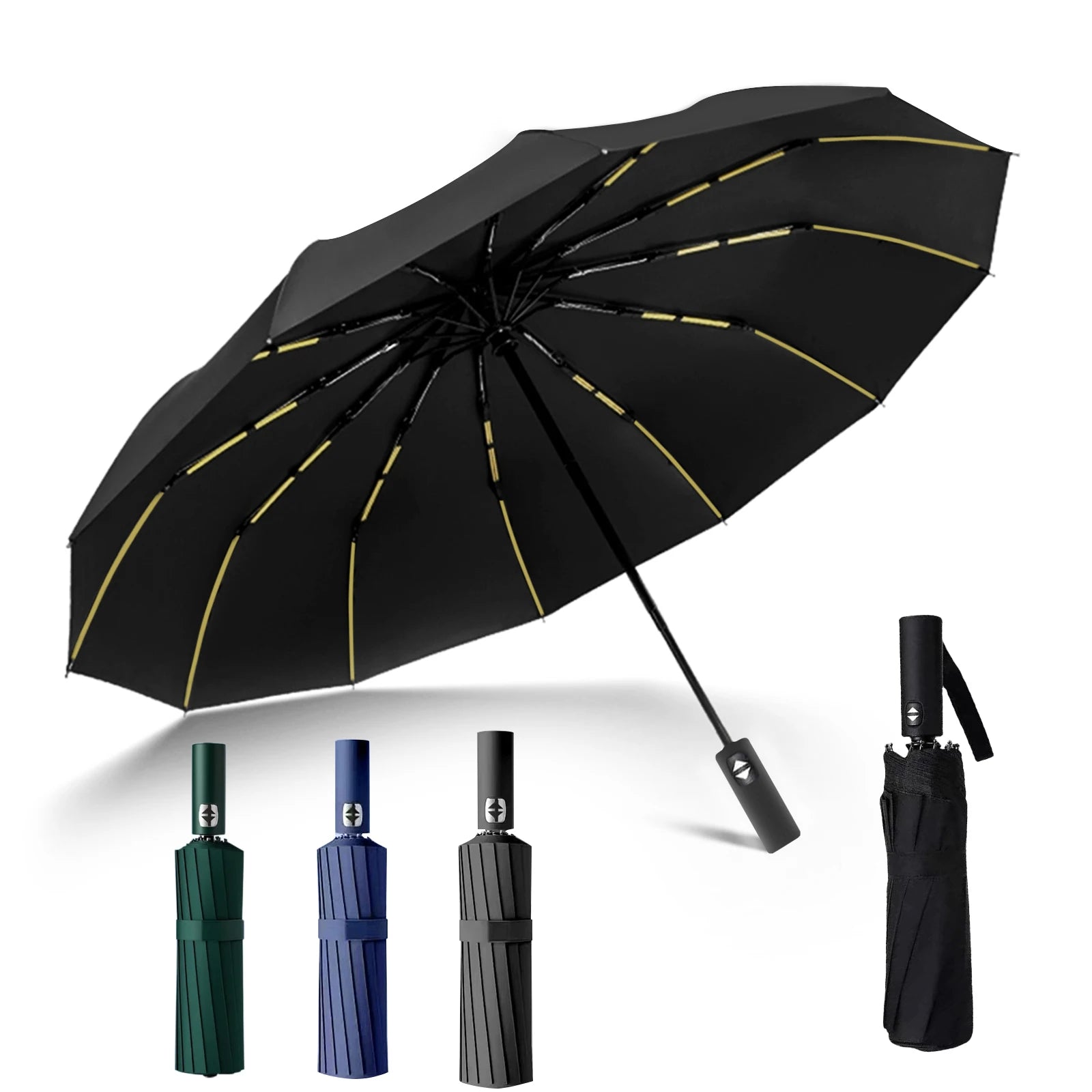 Auto Open Close Umbrella, Large UV Protective & Portable Travel Umbrella, Windproof for Outdoor Activities