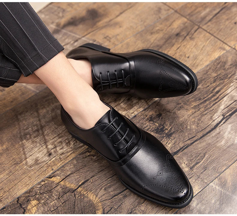 Wedding Shoes For Men Slip On Loafers Trend Tassels Leather Shoes Male Men’s Dress Shoes Business Shoes Men British Style Formal