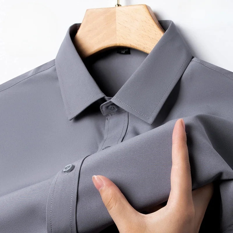 Lynett Lamar Men's Slim Fit Anti-Wrinkle Long Sleeve Dress Shirt — Social Business Casual S–4XL