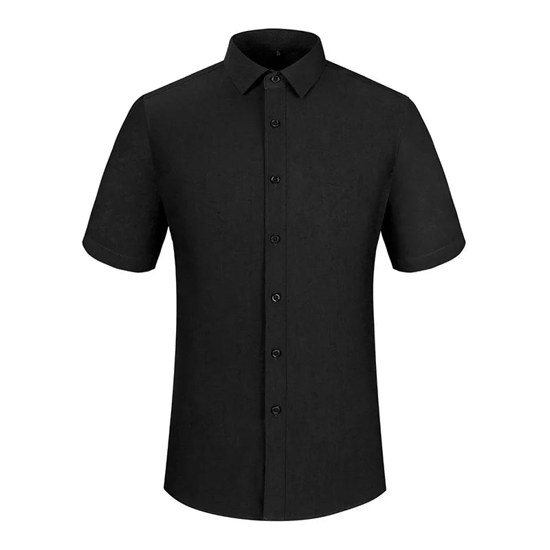 Lynett Lamar Men's Bamboo Fiber Anti-Wrinkle Long Sleeve Dress Shirt — Non-Iron Business S–8XL