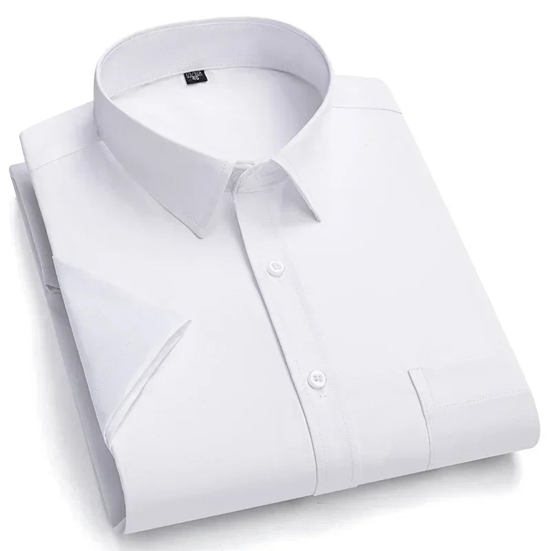 Lynett Lamar Men's Non-Iron Short Sleeve Stretch Shirt — Smart Casual Summer