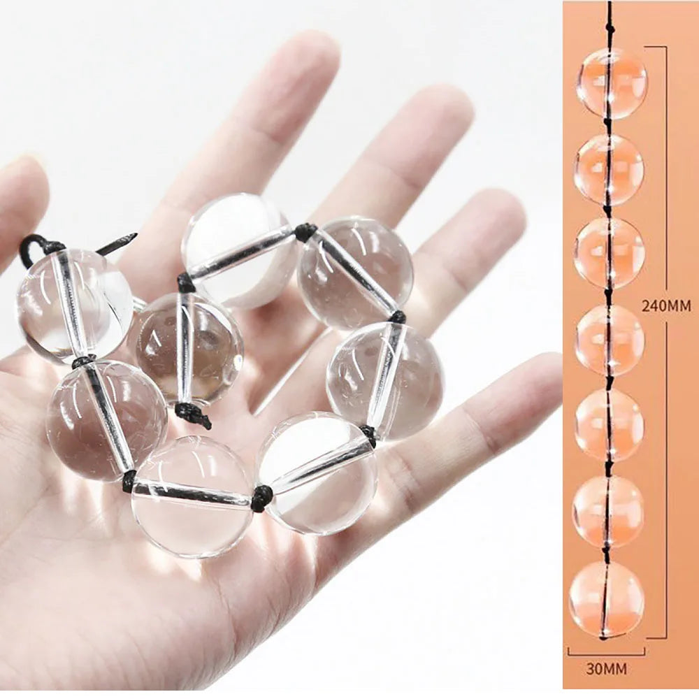 Adult Sex Toys Basic Beads, Smooth Anal Bead, Beginners Play Anal Trainer Toy for Women Couples