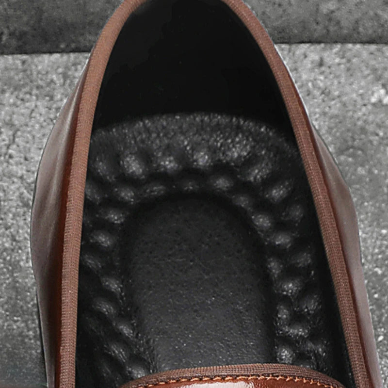 Red Sole Dress Shoes for Men Business Office Men Loafers Male Flats Driving Shoes Casual Moccasin Slip-On Wedding Leather Shoes