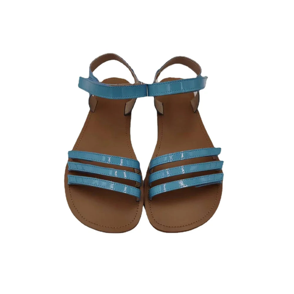 Tipsietoes 2025 Sprinng Barefoot Leather Flat Sandals For Women Shoes With New MInimalist Soft Sole