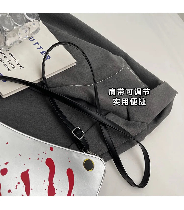 Small Purses And Handbags For Women Unique And Fun Design Leather Crossbody Shoulder Bag Knife Shaped Top Handle Bags Purse