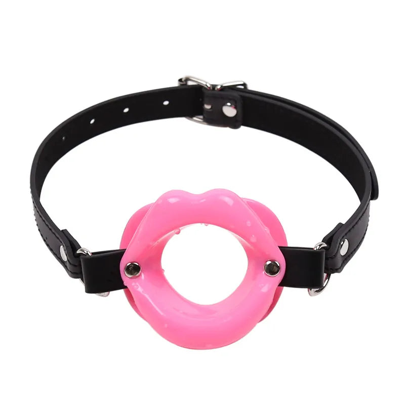 Sex Toy For Woman Couples Games Adult PU Erotic Slave Lips O Ring Open Mouth Gag Oral Fetish Bdsm Bondage Restraints Erotic Toys