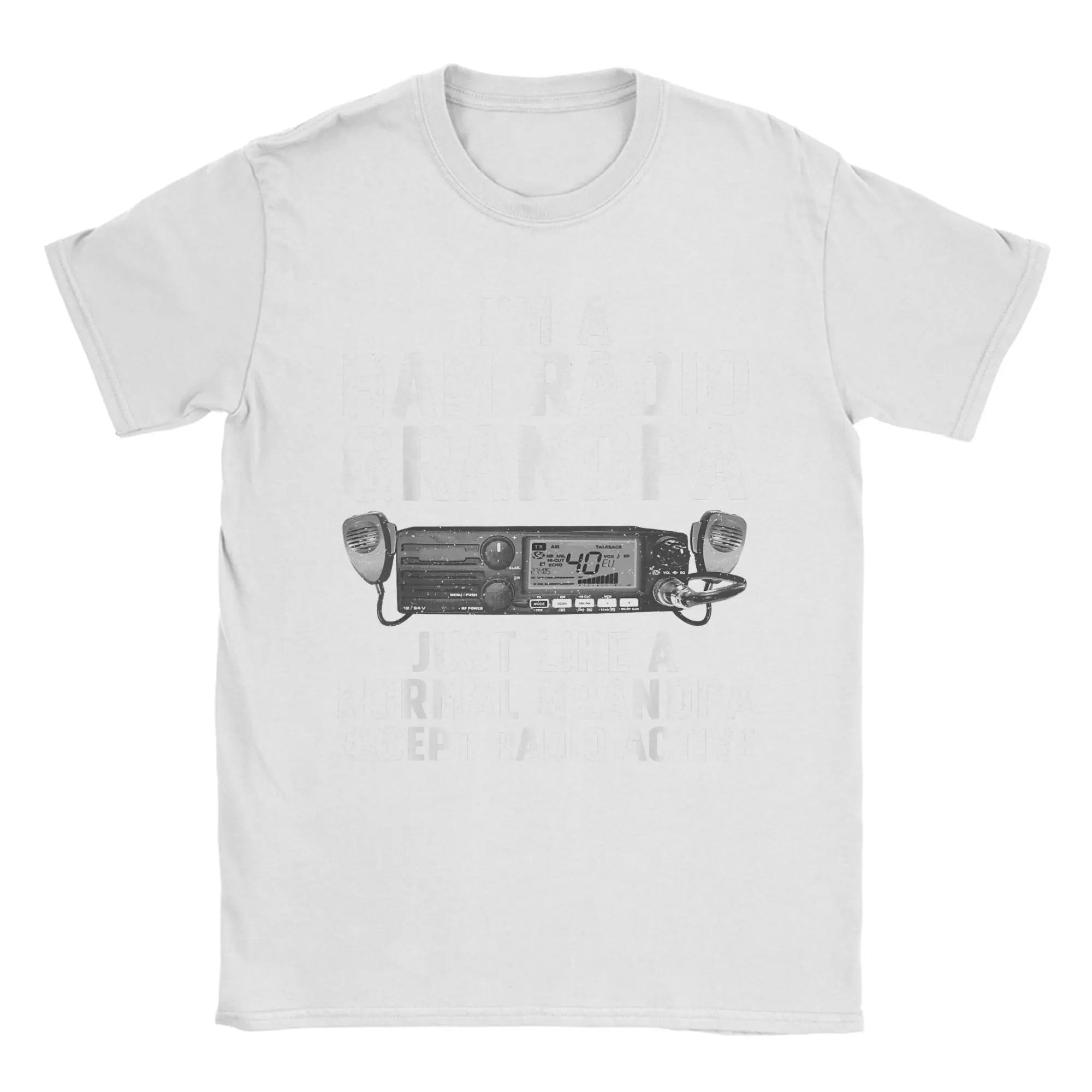 Men T-Shirts Funny Ham Radio Art Humorous 100% Cotton Tees Short Sleeve  T Shirts Crew Neck Clothing New Arrival