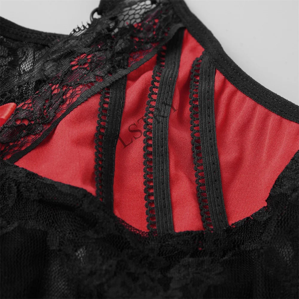Erotic Lingerie Women Sexy Lingerie Lace Nightwear Dress Embroidery Lace Sexy Lady Lenceria Sexy Sleepwear Women Sex Products