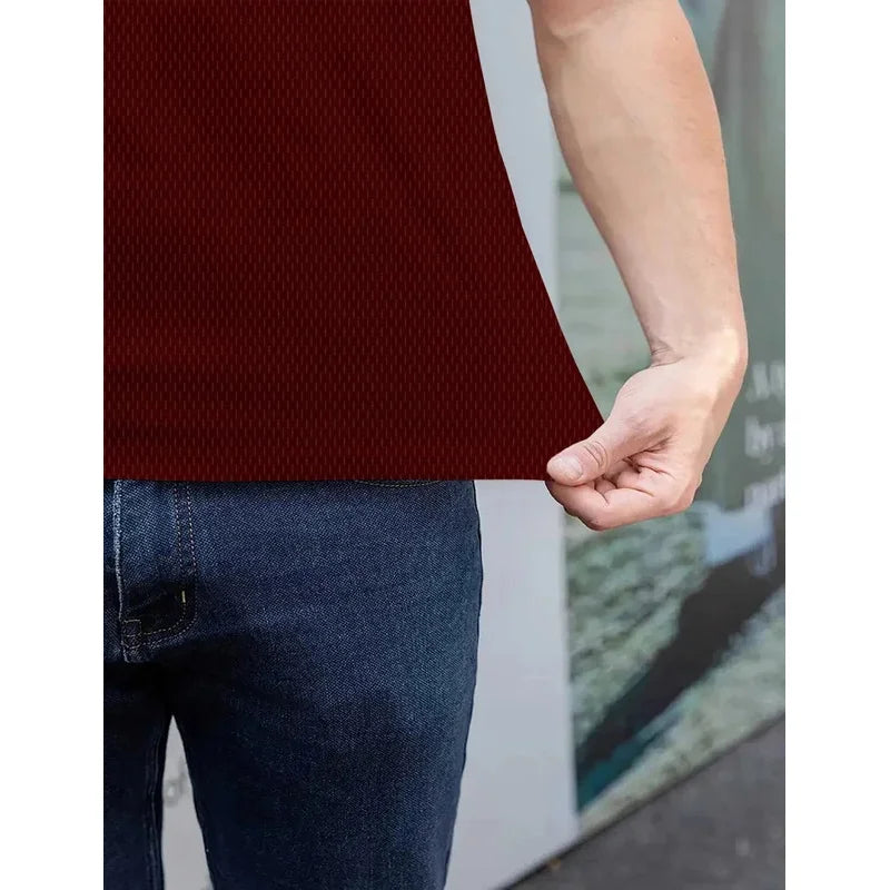 The men's polo shirt is a new summer fashion item. It is a casual and comfortable short-sleeved shirt with a logo print and coll