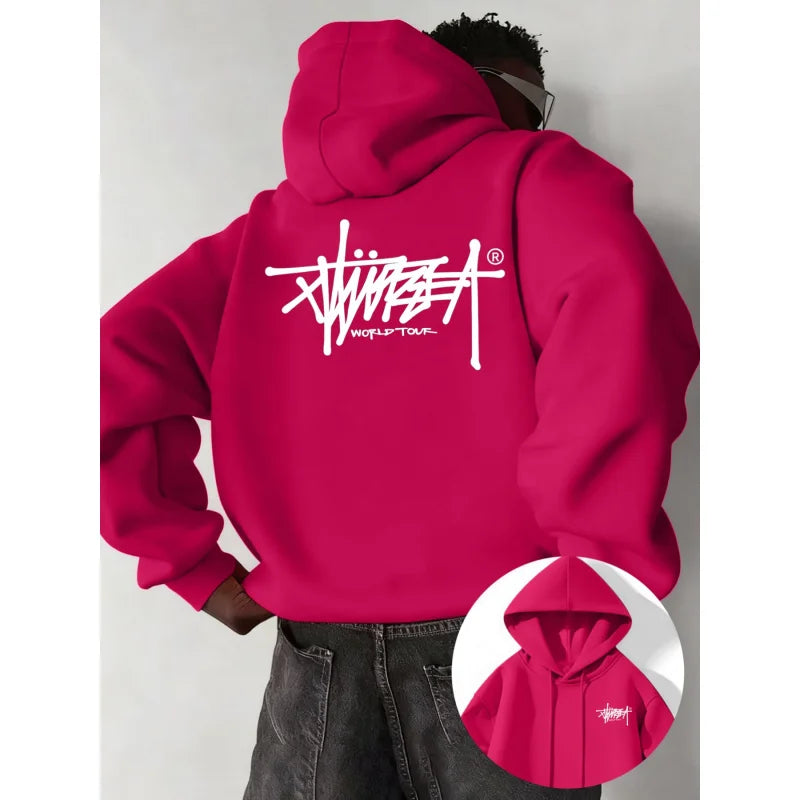Street Urban Style Pullover Hoodie | Printed Design | Durable Fabric | Casual Top | S-3XL