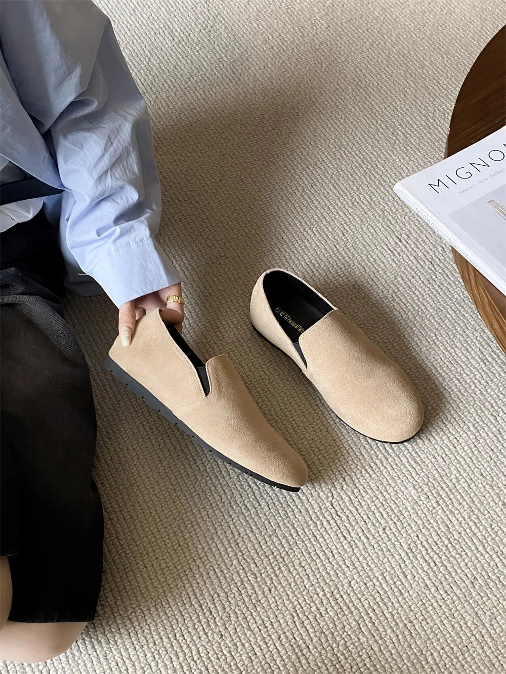 Women's Flat Shoes 2025 New Style Sports Shoes Women's Leather Casual Loafers Women Work Shoes Comfortable for Work Flats